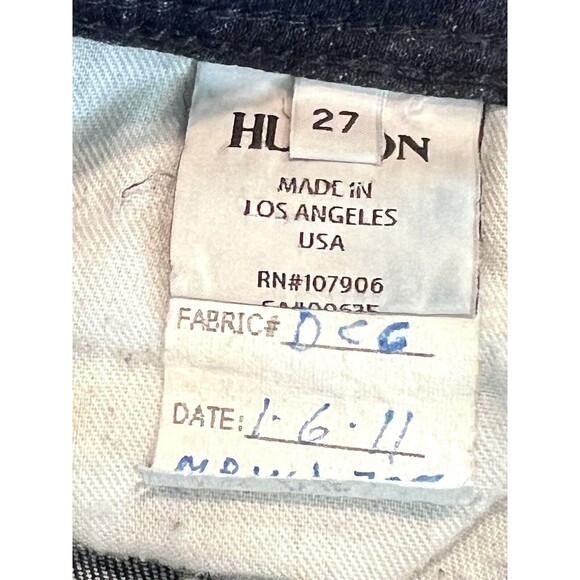 Hudson Jeans Pants Womens 27 Blue Denim Cotton Blend Stretch Made USA Pockets - Picture 11 of 13